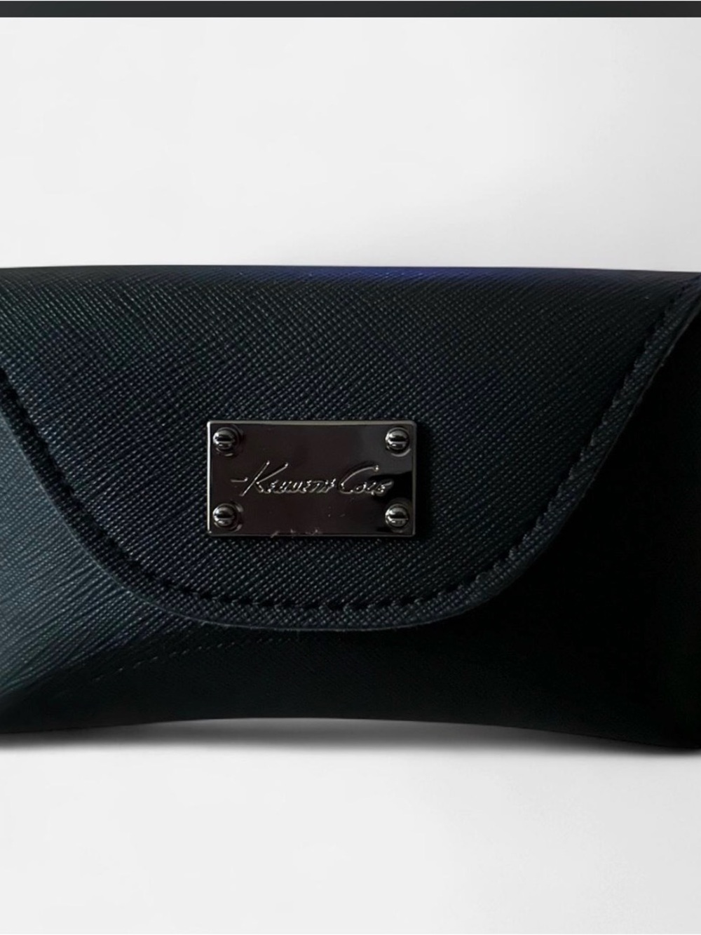 Kenneth Cole Black Textured Eyewear Pouch
